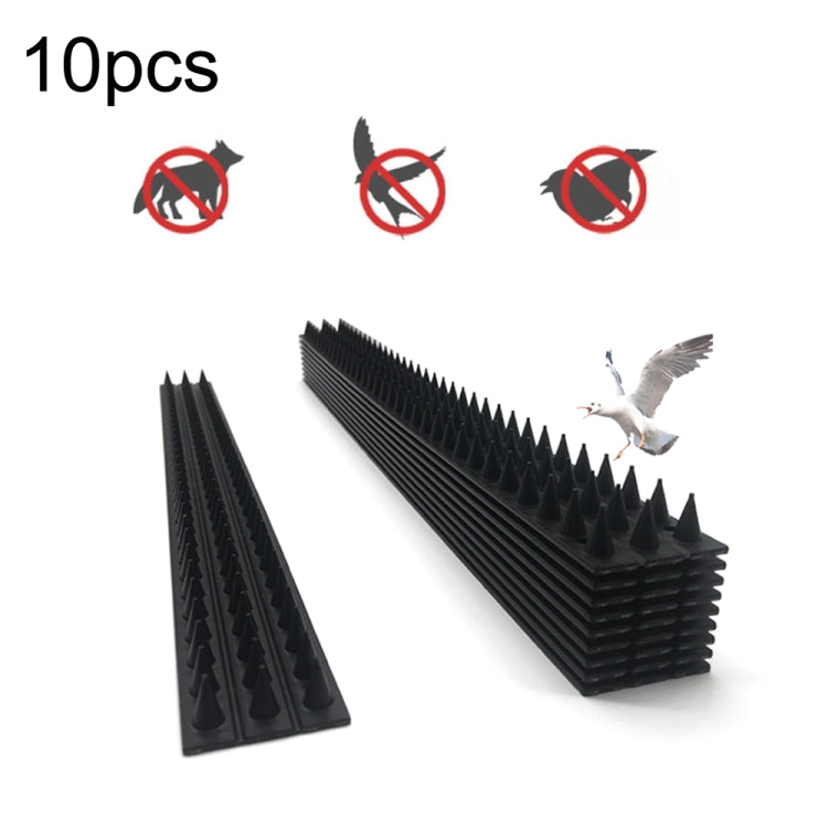 10pcs SK419 Équipement Électrique Ligne Anti-oiseaux Épine Toit Avant-toit Allée Clôture Anti-oiseaux Anti-vol Épine Électrique Anti-oiseaux, 10pcs Noir