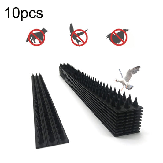10pcs SK419 Équipement Électrique Ligne Anti-oiseaux Épine Toit Avant-toit Allée Clôture Anti-oiseaux Anti-vol Épine Électrique Anti-oiseaux, 10pcs Noir