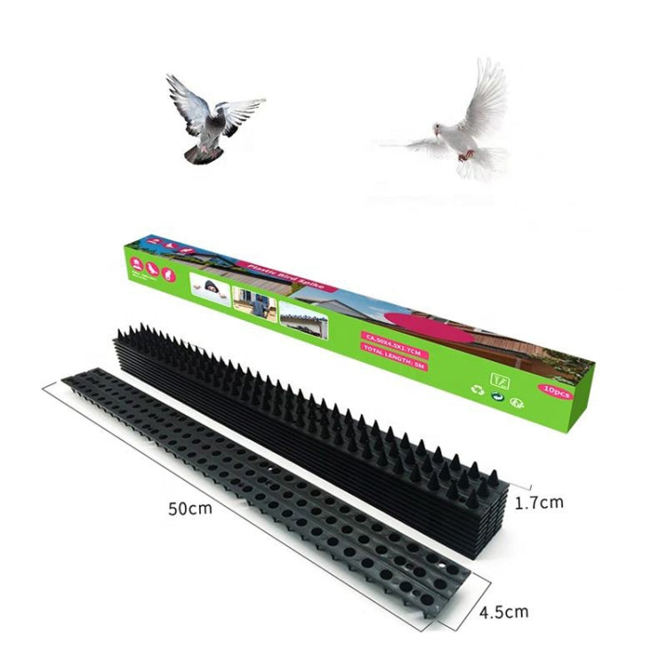 10pcs SK419 Équipement Électrique Ligne Anti-oiseaux Épine Toit Avant-toit Allée Clôture Anti-oiseaux Anti-vol Épine Électrique Anti-oiseaux, 10pcs Noir