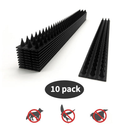 10pcs SK419 Équipement Électrique Ligne Anti-oiseaux Épine Toit Avant-toit Allée Clôture Anti-oiseaux Anti-vol Épine Électrique Anti-oiseaux, 10pcs Noir