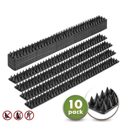 10pcs SK419 Équipement Électrique Ligne Anti-oiseaux Épine Toit Avant-toit Allée Clôture Anti-oiseaux Anti-vol Épine Électrique Anti-oiseaux, 10pcs Noir