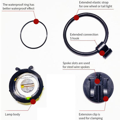 Lumière de Roue Coccinelle pour Vélo sans Pédales Enfant, Lumière de Moyeu de Vélo, Rouge Intelligent, Vert Intelligent, Bleu Intelligent, Rouge Manuel, Vert Manuel, Bleu Manuel, Transparent Manuel