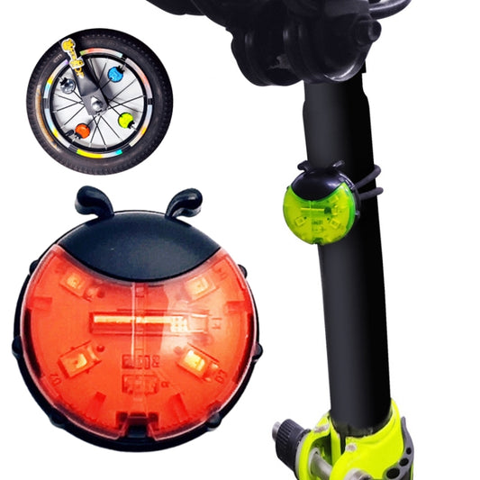 Lumière de Roue Coccinelle pour Vélo sans Pédales Enfant, Lumière de Moyeu de Vélo, Rouge Intelligent, Vert Intelligent, Bleu Intelligent, Rouge Manuel, Vert Manuel, Bleu Manuel, Transparent Manuel