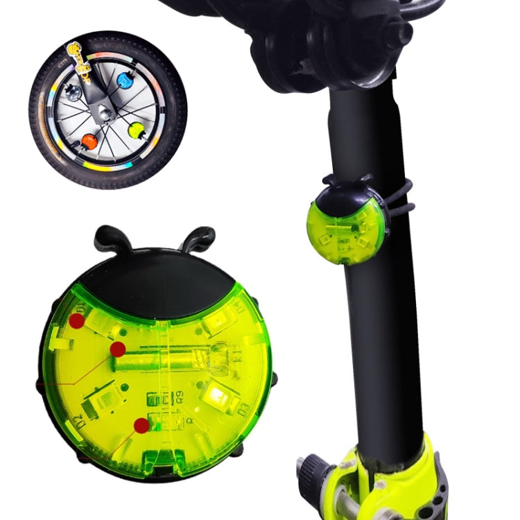 Lumière de Roue Coccinelle pour Vélo sans Pédales Enfant, Lumière de Moyeu de Vélo, Rouge Intelligent, Vert Intelligent, Bleu Intelligent, Rouge Manuel, Vert Manuel, Bleu Manuel, Transparent Manuel