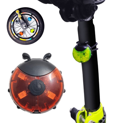 Lumière de Roue Coccinelle pour Vélo sans Pédales Enfant, Lumière de Moyeu de Vélo, Rouge Intelligent, Vert Intelligent, Bleu Intelligent, Rouge Manuel, Vert Manuel, Bleu Manuel, Transparent Manuel