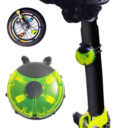 Lumière de Roue Coccinelle pour Vélo sans Pédales Enfant, Lumière de Moyeu de Vélo, Rouge Intelligent, Vert Intelligent, Bleu Intelligent, Rouge Manuel, Vert Manuel, Bleu Manuel, Transparent Manuel