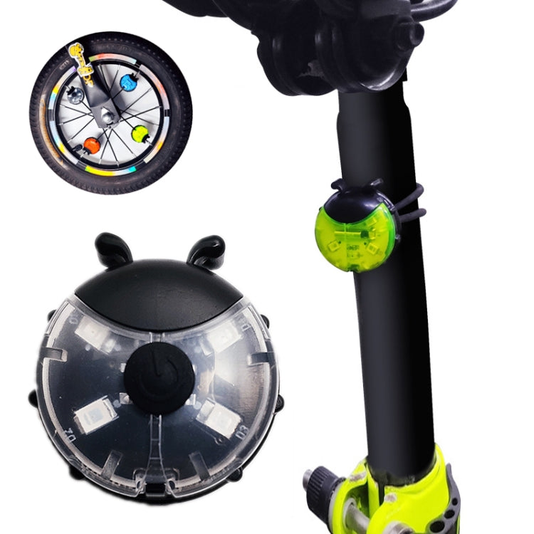 Lumière de Roue Coccinelle pour Vélo sans Pédales Enfant, Lumière de Moyeu de Vélo, Rouge Intelligent, Vert Intelligent, Bleu Intelligent, Rouge Manuel, Vert Manuel, Bleu Manuel, Transparent Manuel