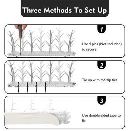 Plastic Anti-bird Thorn Anti-theft Anti-cat Thorn Electric Tree Branch Bird Repellent Thorn, 6pcs
