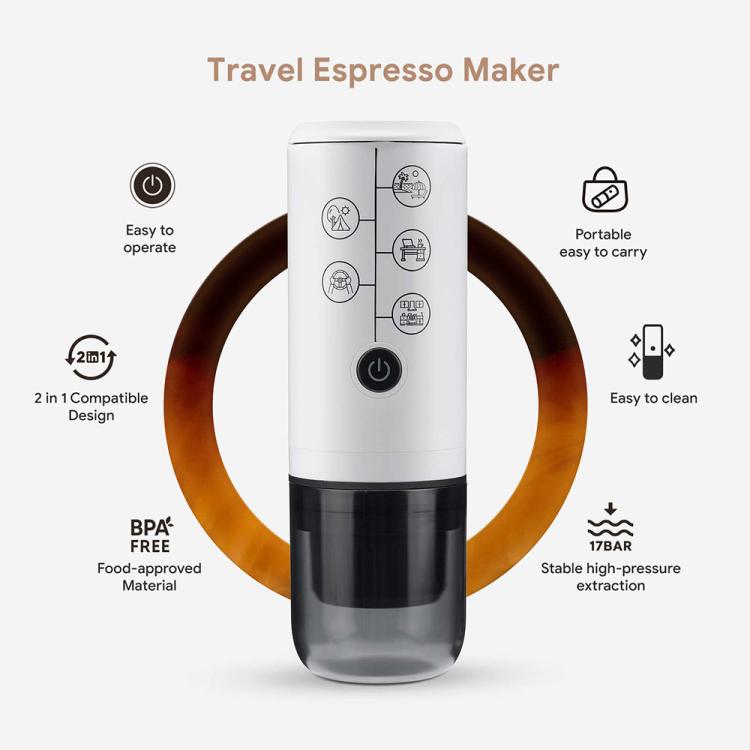 Cafetière rechargeable USB portable d'extérieur à capsule ICafilas ME2410