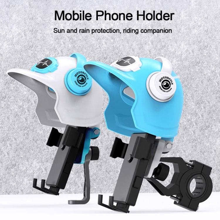 Small Helmet Sunscreen Phone Stand Bracket Motorcycle Mobile Phone Holder,Spec:, Handlebar White, Rearview Mirror Blue, Rearview Mirror White, Blue Helmet, White Helmet, Handlebar Yellow, Rearview Mirror Black, Rearview Mirror Yellow
