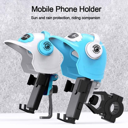 Small Helmet Sunscreen Phone Stand Bracket Motorcycle Mobile Phone Holder,Spec:, Handlebar White, Rearview Mirror Blue, Rearview Mirror White, Blue Helmet, White Helmet, Handlebar Yellow, Rearview Mirror Black, Rearview Mirror Yellow