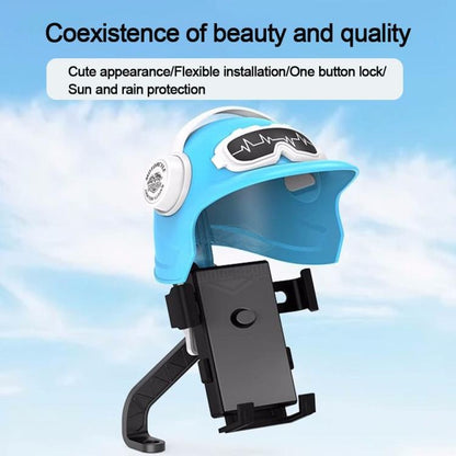 Small Helmet Sunscreen Phone Stand Bracket Motorcycle Mobile Phone Holder,Spec:, Handlebar White, Rearview Mirror Blue, Rearview Mirror White, Blue Helmet, White Helmet, Handlebar Yellow, Rearview Mirror Black, Rearview Mirror Yellow