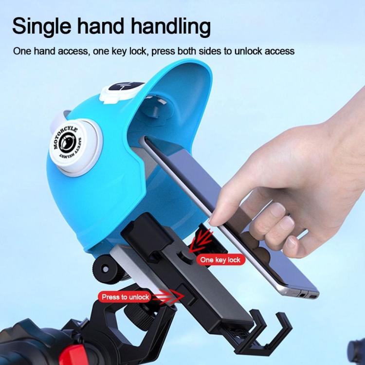 Small Helmet Sunscreen Phone Stand Bracket Motorcycle Mobile Phone Holder,Spec:, Handlebar White, Rearview Mirror Blue, Rearview Mirror White, Blue Helmet, White Helmet, Handlebar Yellow, Rearview Mirror Black, Rearview Mirror Yellow