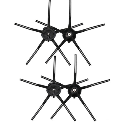 For Roborock S7 / T7S / T7S Plus G10, 4pcs Black Side Brush, 4pcs White Side Brush, 1pc Main Brush Cover
