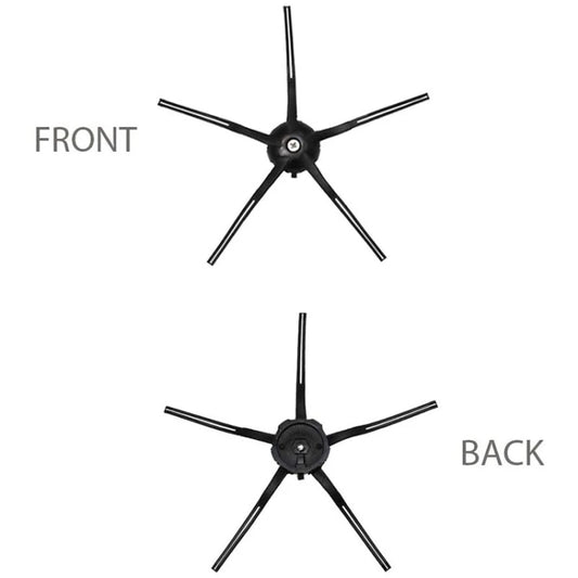 For Roborock S7 / T7S / T7S Plus G10, 4pcs Black Side Brush, 4pcs White Side Brush, 1pc Main Brush Cover