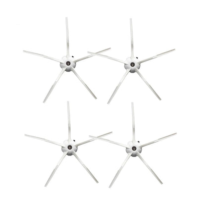 For Roborock S7 / T7S / T7S Plus G10, 4pcs Black Side Brush, 4pcs White Side Brush, 1pc Main Brush Cover