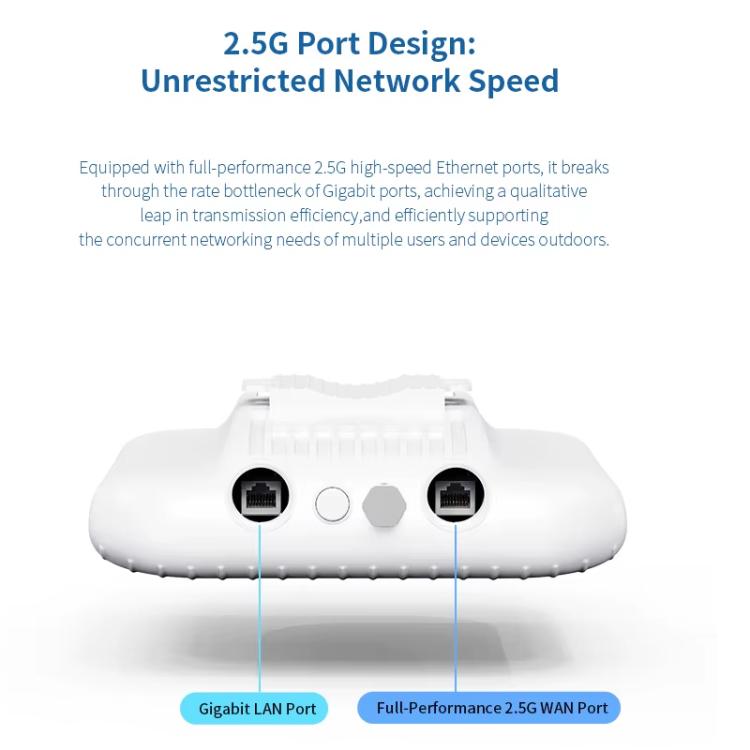 COMFAST CF-WA973 WiFi 7 Outdoor Access Point Dual-Band 3600Mbps High Power Wireless AP, 2.5G WAN Port, IP67 Waterproof, EU Plug, US Plug, UK Plug, AU Plug