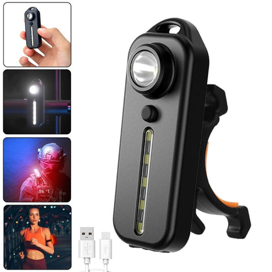 Feu arrière de vélo rechargeable Type-C avec clip de fixation, W677