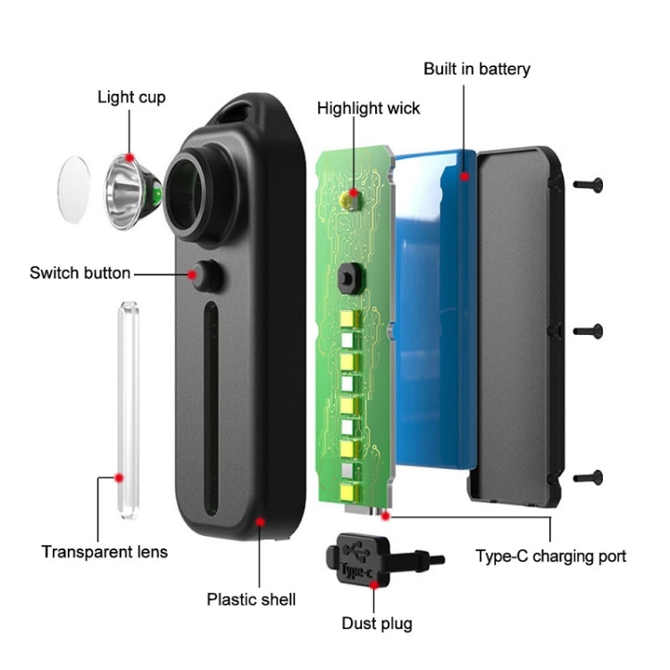 Bicycle Tail Light Type-C Rechargeable Outdoor Warning Light With Pen Clip, W677