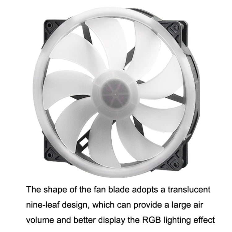 FANNER 2020 5V ARGB 20cm Large Air Volume Slow Motherboard Shenguang Synchronized Chassis Fan