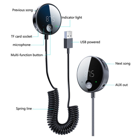 Récepteur Bluetooth de voiture Lecteur MP3 Émetteur FM, S-23