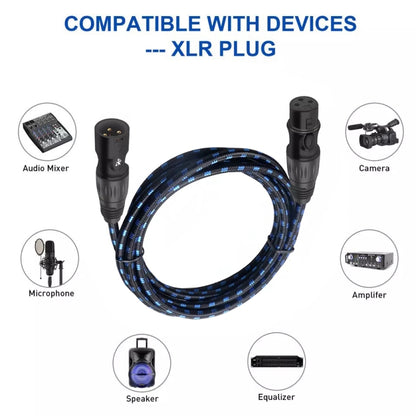 Male To Female Canon Line Audio Cable Microphone Power Amplifier XLR Cable, KN006 1m, KN006 3m