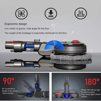 Vacuum Cleaner Electric Mopping Head Integrated Water Tank With 6pcs Rag, For Dyson V7 V8 V10 V11, For Dyson V15
