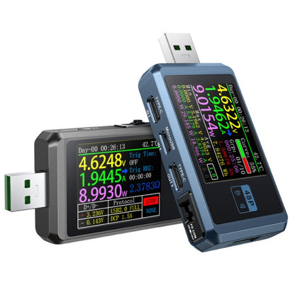 FNIRSI FNB48P USB Mobile Phone DC Power Charger Detector, Color:, Bluetooth Blue, Without Bluetooth Black
