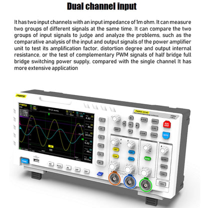 FNIRSI 2 in 1 Dual-channel 100M Bandwidth Digital Oscilloscope 1GS Sampling Signal Generator, US Plug, 1014D, 1014D +P4100 Probe