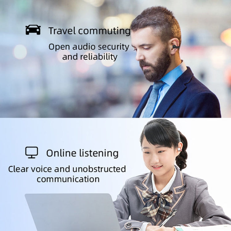 Écouteur Bluetooth stéréo sans fil M-S8 à clip unique, M-S8 Rose simple, M-S8 Bleu simple, M-S8 Noir simple, M-S8 Gris simple