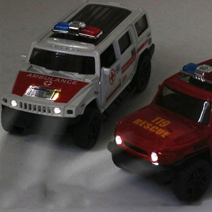 1:36 Véhicule tout-terrain de police, modèle de voiture d'ambulance, jouet pour garçon avec son et lumière, voiture de police, voiture d'ambulance, camion de pompiers, armée