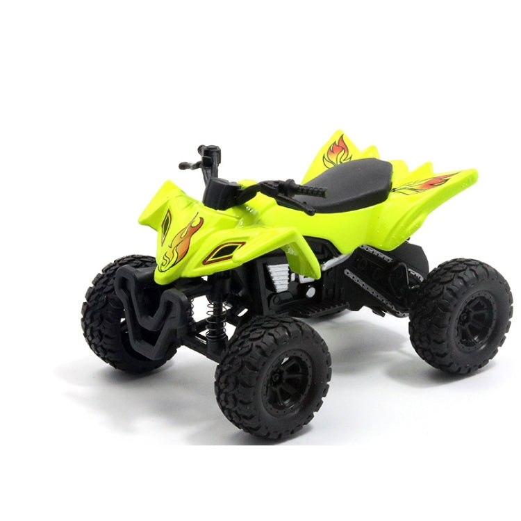 1:36 Modèle de moto tout-terrain à quatre roues de plage simulée, jouet pour enfants, moto verte, moto bleue, moto rouge, moto noire