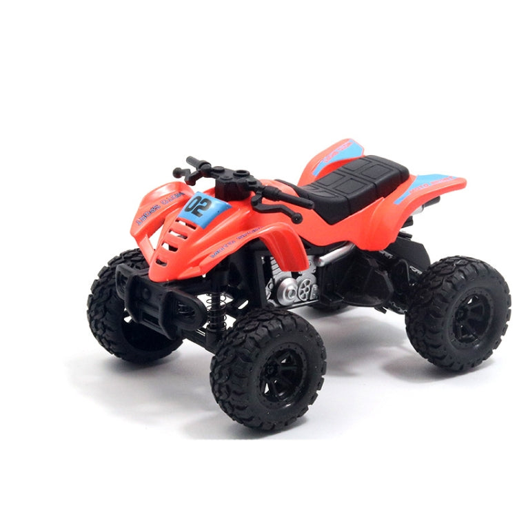 1:36 Modèle de moto tout-terrain à quatre roues de plage simulée, jouet pour enfants, moto verte, moto bleue, moto rouge, moto noire