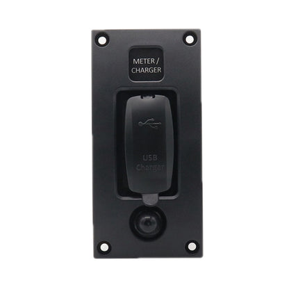 Marine Self-Locking Resetting Switch With Overload Protection Indicator Light, ON-OFF-ON 3 Switch, ON-OFF 2 Switch, ON-OFF-ON 3 Switch (Printed), Square 5V 3.4A Car Charging Panel