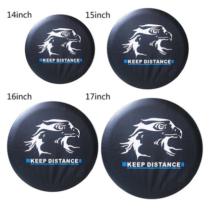 PVC Faux Leather Spare Wheel Cover Rear Tire Protector, 14 inch, 15 inch, 16 inch, 17 inch