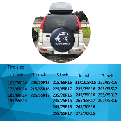 PVC Faux Leather Spare Wheel Cover Rear Tire Protector, 14 inch, 15 inch, 16 inch, 17 inch