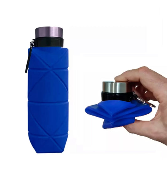 Outdoor Silicone Folding Water Cup Telescopic Water Bottle Travel Drinking Cup With Carabiner, 700ml Blue, 700ml Black, 700ml Grey, 700ml Red