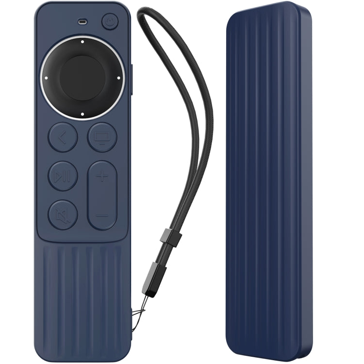 For Apple TV Siri Remote 2/3 AhaStyle PT166 Remote Controller Silicone Protective Case Striped Non-Slip Anti-Drop Cover