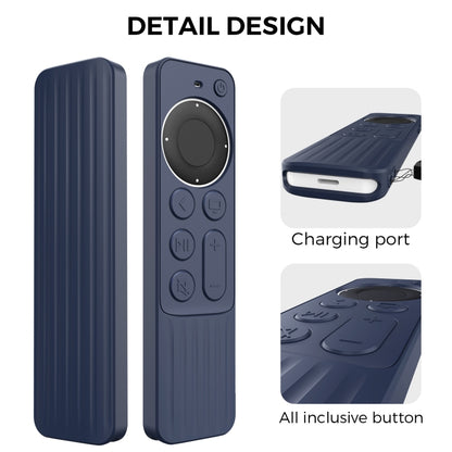For Apple TV Siri Remote 2/3 AhaStyle PT166 Remote Controller Silicone Protective Case Striped Non-Slip Anti-Drop Cover