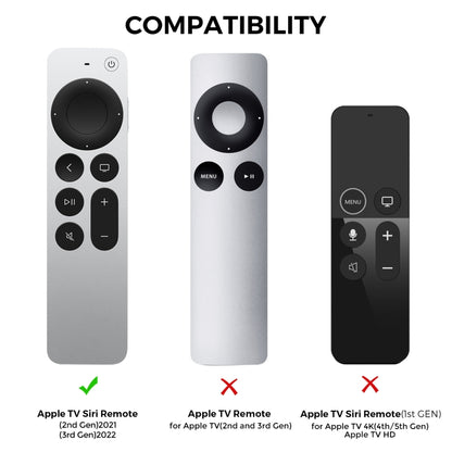 For Apple TV Siri Remote 2/3 AhaStyle PT166 Remote Controller Silicone Protective Case Striped Non-Slip Anti-Drop Cover