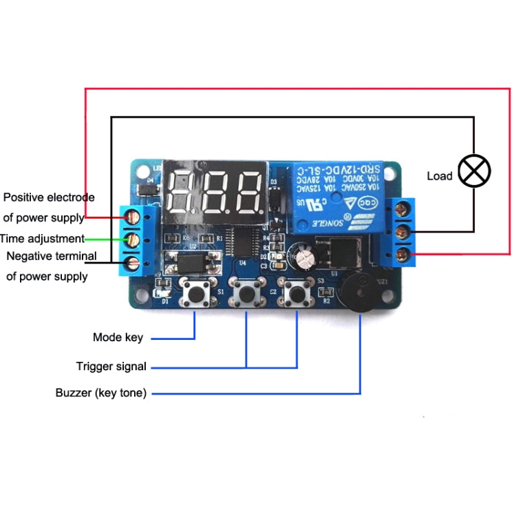 DK-C-01 Anti-Reverse Circuit Delay Relay Module DC12V Timing Delay Controller Module, DC 12V