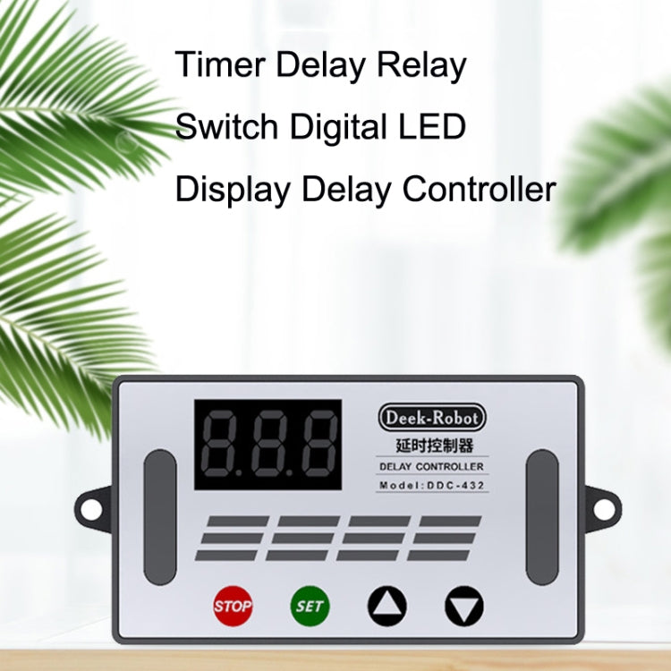 Deek-Robot DDC-432 Delay Relay Switch DC5V-30V Dual MOS Tube Digital Display Time Relay Controller, Time Relay Controller