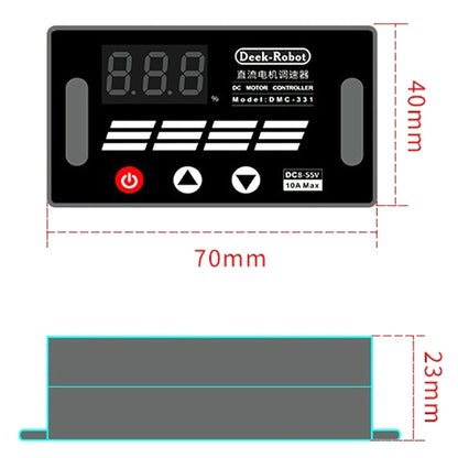 Deek-Robot DMC-331 PWM DC Motor Speed Controller Wide Voltage DC8-55V Speed Regulator, Speed Controller