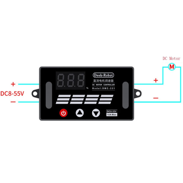 Deek-Robot DMC-331 PWM DC Motor Speed Controller Wide Voltage DC8-55V Speed Regulator, Speed Controller