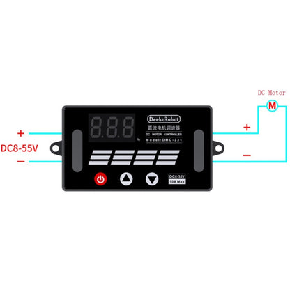 Deek-Robot DMC-331 PWM DC Motor Speed Controller Wide Voltage DC8-55V Speed Regulator, Speed Controller
