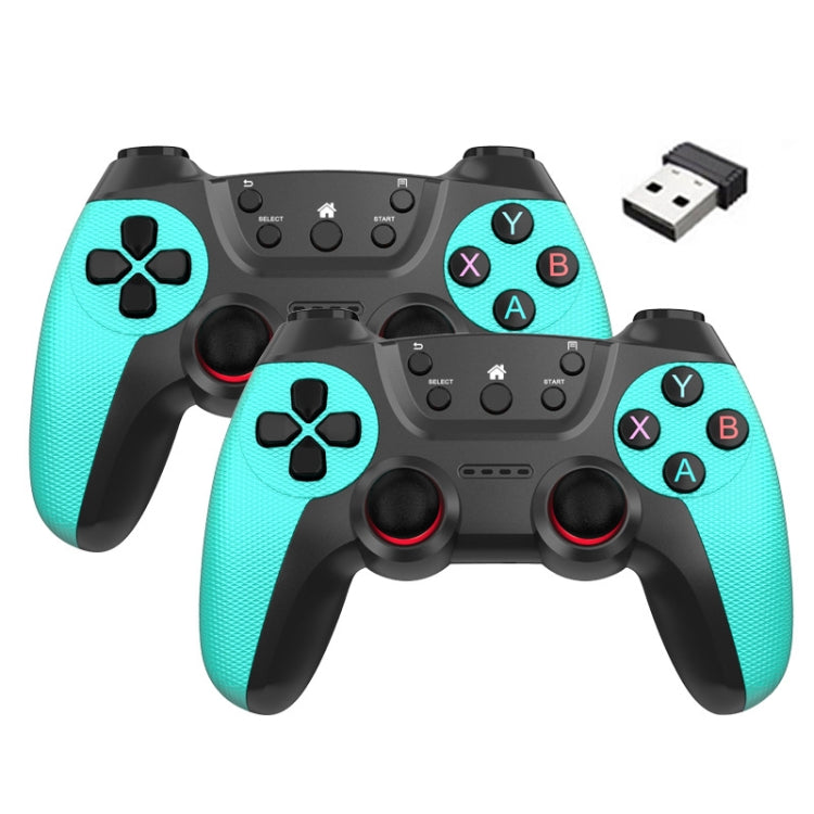 KM-029   2.4G One for Two Doubles Wireless Controller Support PC / Linux / Android / TVbox, KM-029 (Elegant Silver), KM-029 (Mint Green), KM-029 (Cangling Green), KM-029 (Vitality Orange), KM-029 (Rose Pink), KM-029 (Lemon Yellow), KM-029 (Mountain Blu...