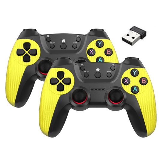 KM-029   2.4G One for Two Doubles Wireless Controller Support PC / Linux / Android / TVbox, KM-029 (Rose Pink), KM-029 (Lemon Yellow), KM-029 (Mountain Blue), KM-029 (Battle Gray), KM-029 (Elegant Silver), KM-029 (Mint Green), KM-029 (Cangling Green)  ...