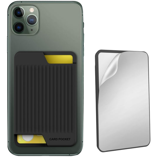 AhaStyle PT169 Étui en silicone pour carte arrière de téléphone portable, organiseur pratique pour carte de bus, carte bancaire, PT169 (Noir), PT169 (Vert), PT169 (Violet), PT169 (Rose)
