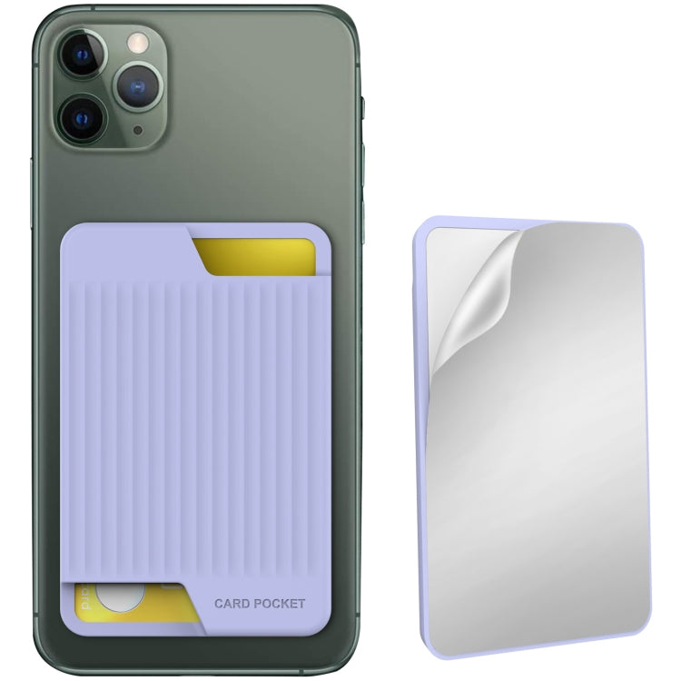 AhaStyle PT169 Mobile Phone Silicone Back Card Case Bus Card Bank Card Convenient Organizer, PT169 (Pink), PT169 (Black), PT169 (Green), PT169 (Purple)