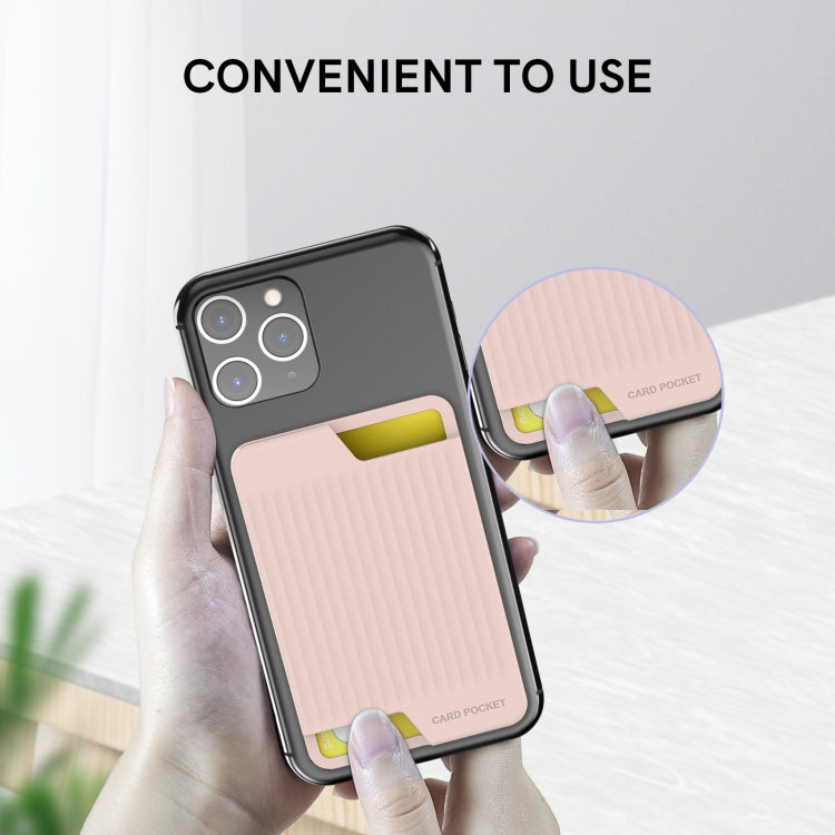 AhaStyle PT169 Mobile Phone Silicone Back Card Case Bus Card Bank Card Convenient Organizer, PT169 (Pink), PT169 (Black), PT169 (Green), PT169 (Purple)